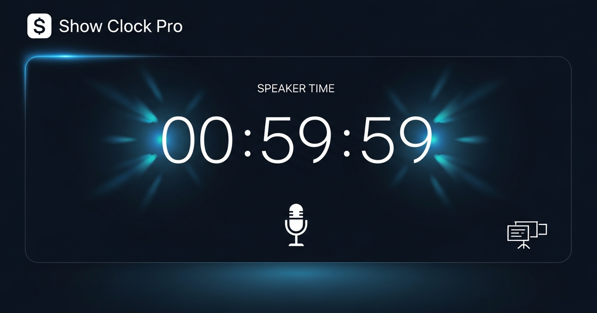 Conference Clock Conference Speaker Timer — Keep Talks on Time | Show Clock Pro